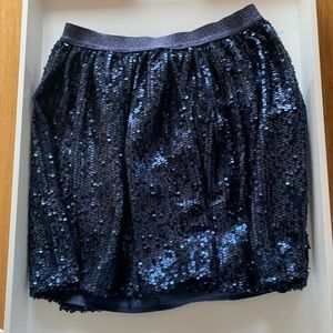 Cat & Jack Girls' Blue Sequin Sparkle Skirt Sz XL